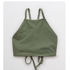 Aerie high neck bikini top